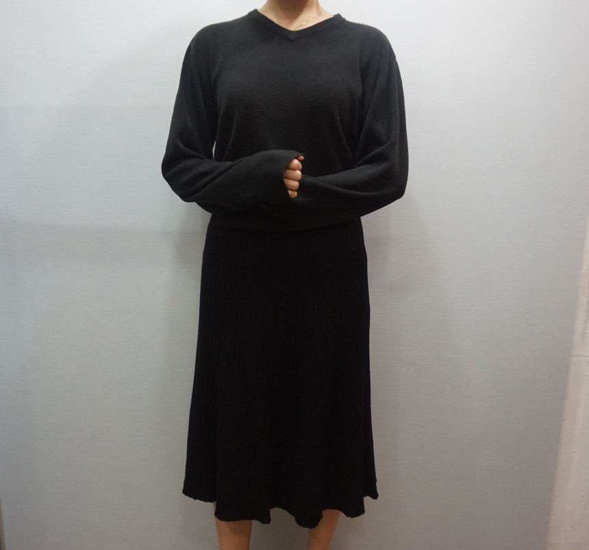 Girly Knit Skirt Bending Women Long Big Size Fall