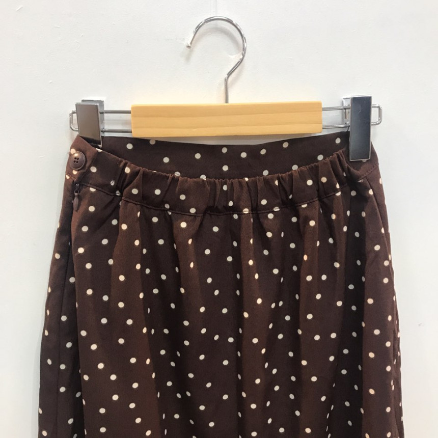 Dot A-line long skirt 20s feminine coordination gu