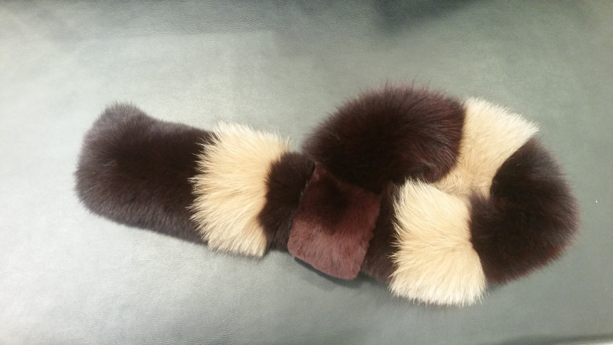 Aizubaba fox hair shawl BHCE3FSA4