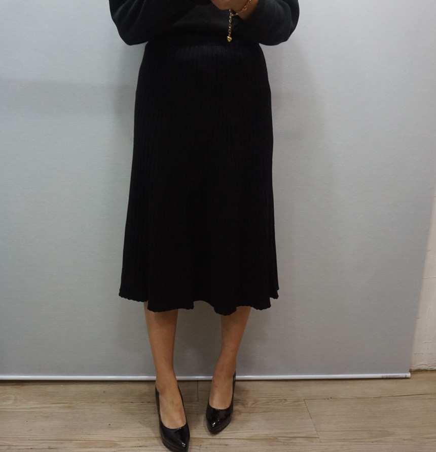 Girly Knit Skirt Bending Women Long Big Size Fall