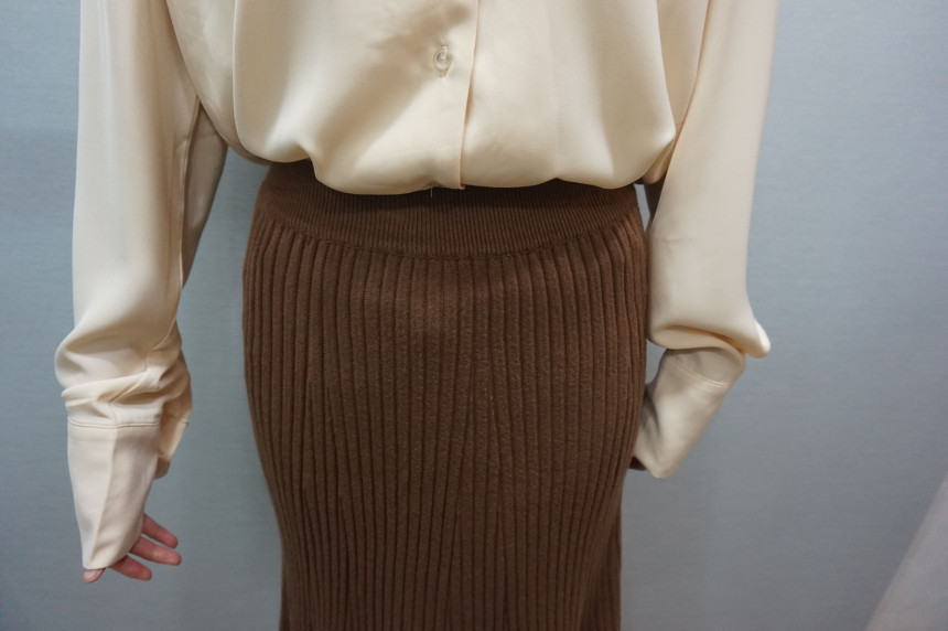 Girly Knit Skirt Bending Women Long Big Size Fall