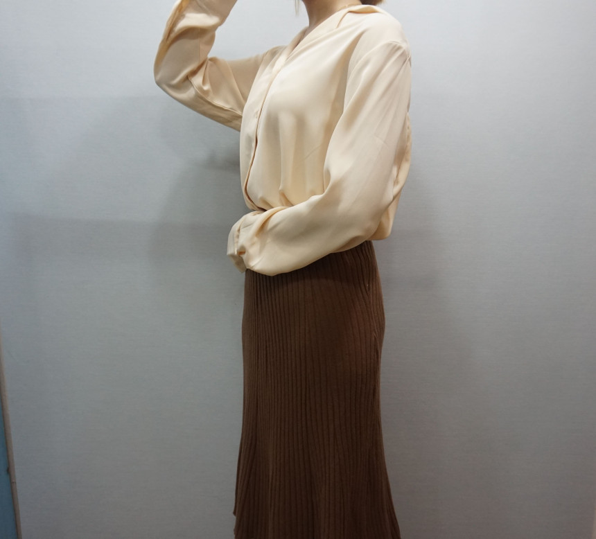 Girly Knit Skirt Bending Women Long Big Size Fall