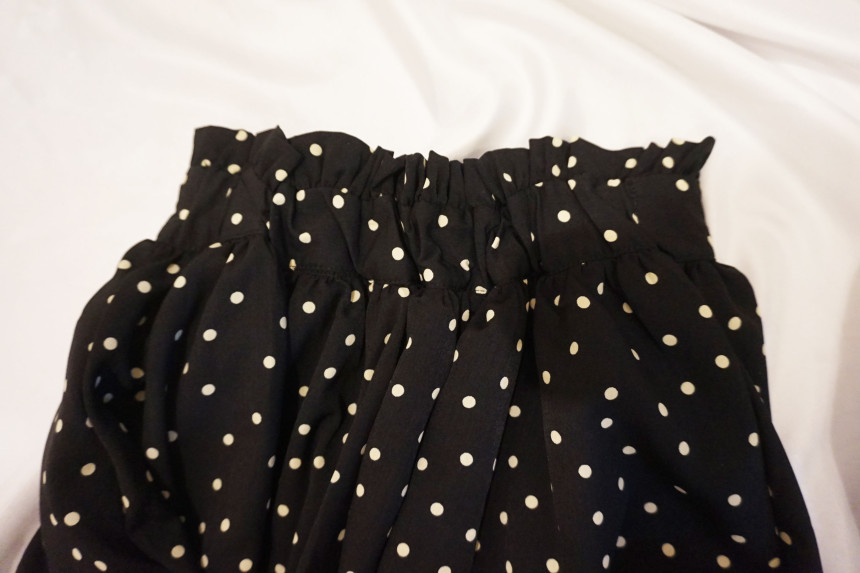 Frilled Dot Skirt Fashion Fall Long Papi Dots Long