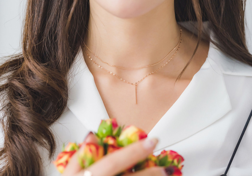 Love ring perfect today Choker twin necklace 14k s