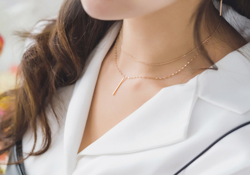 Love ring perfect today Choker twin necklace 14k s