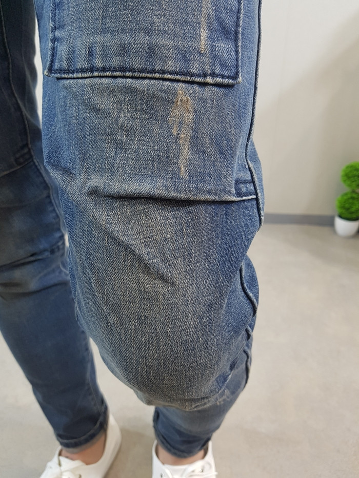 Korea Jeans Pants Men's 10 front zipper cargo j