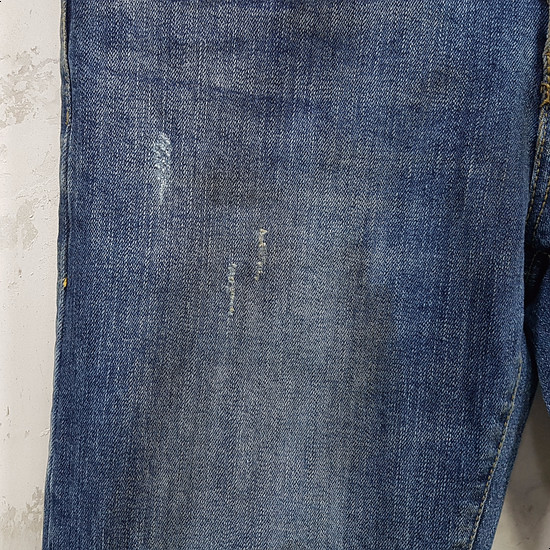 Korea Jeans Pants Men's Latex Hem Cut Jeans Jea