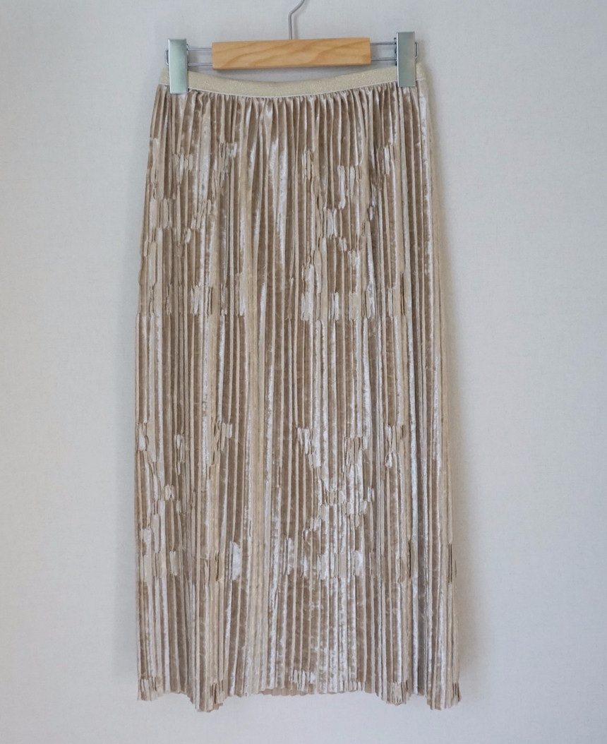 Dancing Gold Velvet Pearl Pleated Pleated Bending 