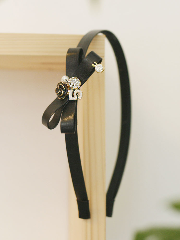 Hair Accessories Cubic Coco Leather Ribbon Headban