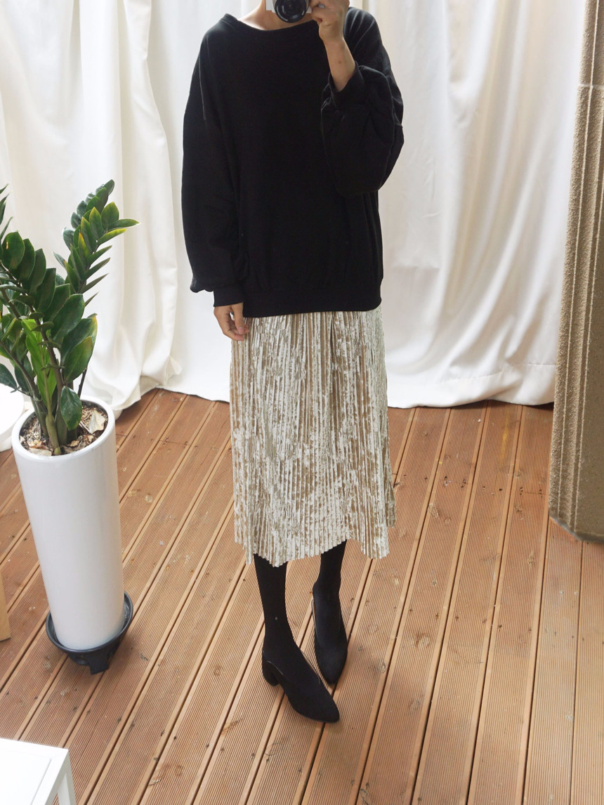 Dancing Gold Velvet Pearl Pleated Pleated Bending 