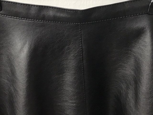 Leather flare Long skirt Autumn girl Frill Leja Hi