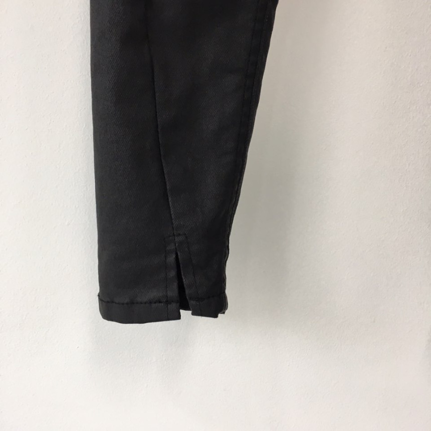 Korea Jeans Pants Coated Jean High West Autumn Mat