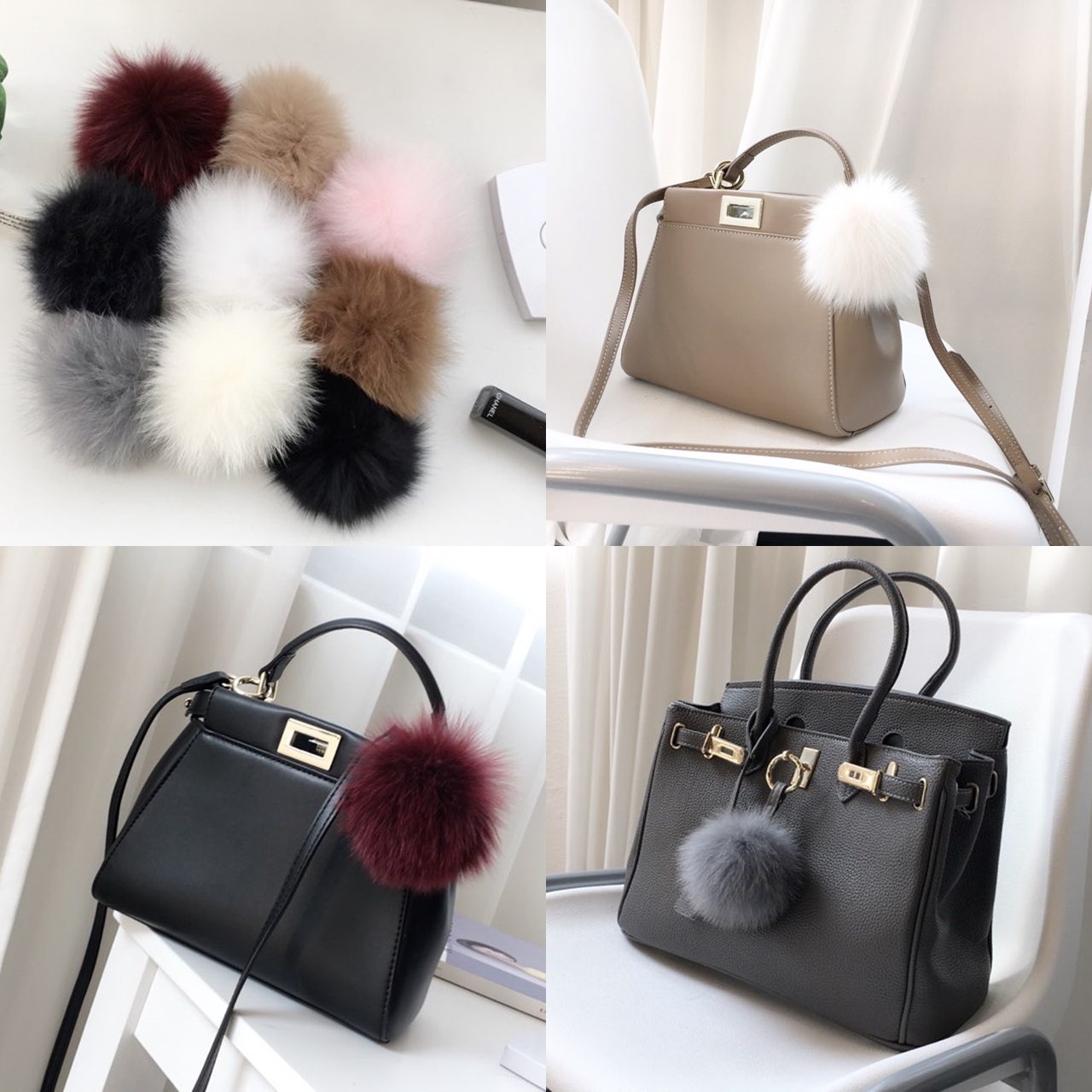 Fox Foam Foam Keyring 9 Color Bag Charm Accessorie