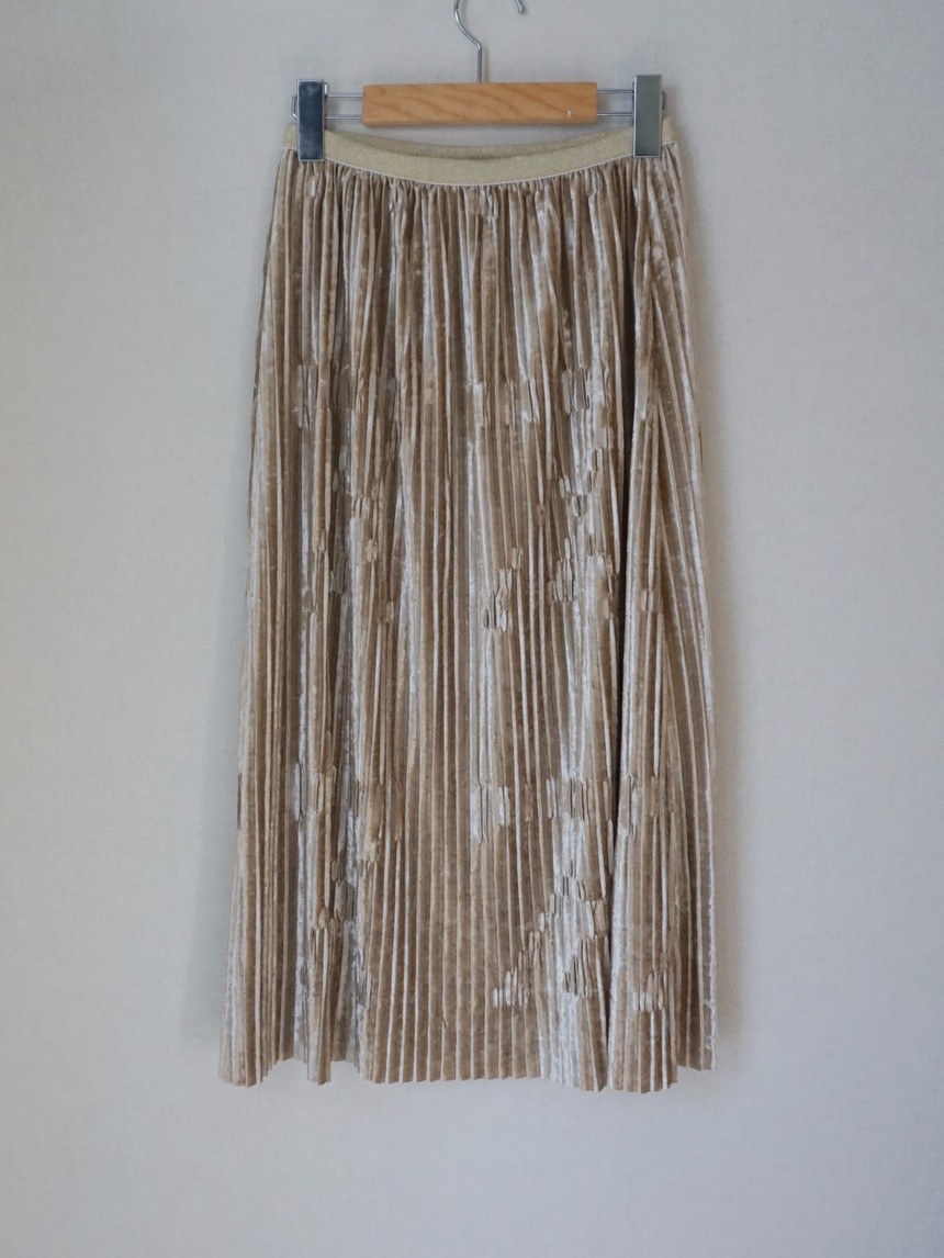 Dancing Gold Velvet Pearl Pleated Pleated Bending 