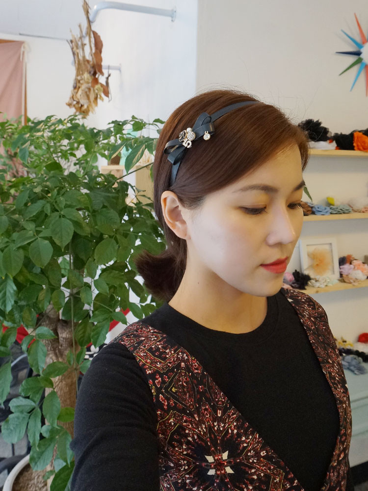 Hair Accessories Cubic Coco Leather Ribbon Headban