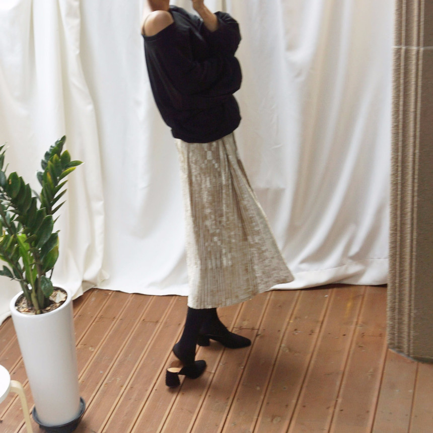 Dancing Gold Velvet Pearl Pleated Pleated Bending 