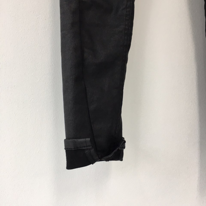 Korea Jeans Pants Coated Jean High West Autumn Mat