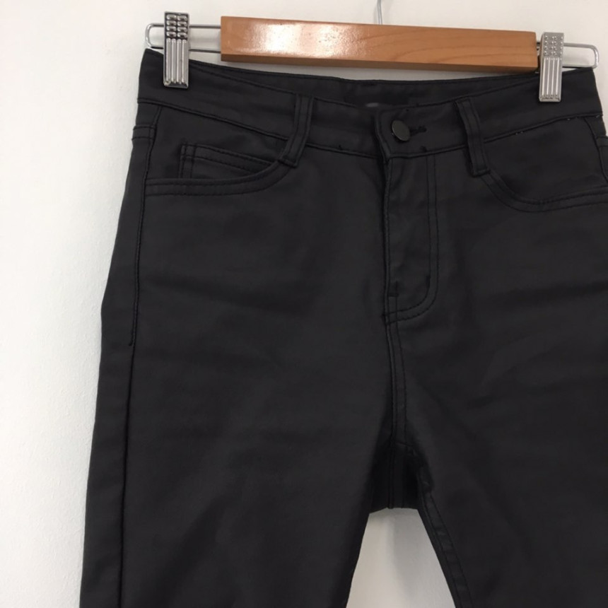 Korea Jeans Pants Coated Jean High West Autumn Mat