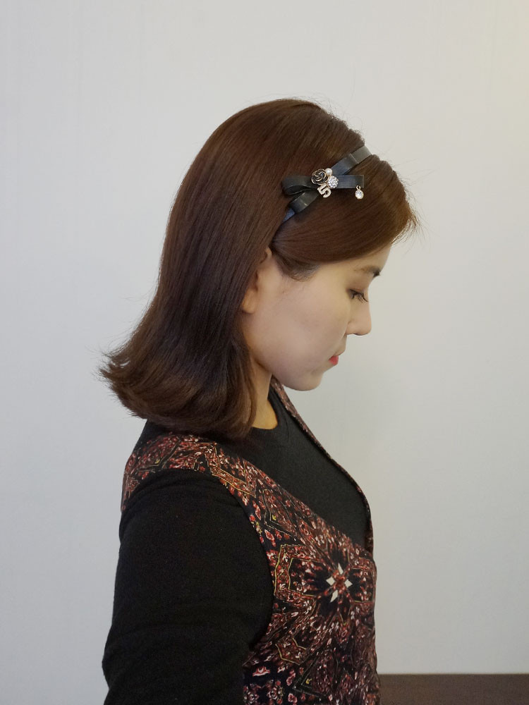 Hair Accessories Cubic Coco Leather Ribbon Headban