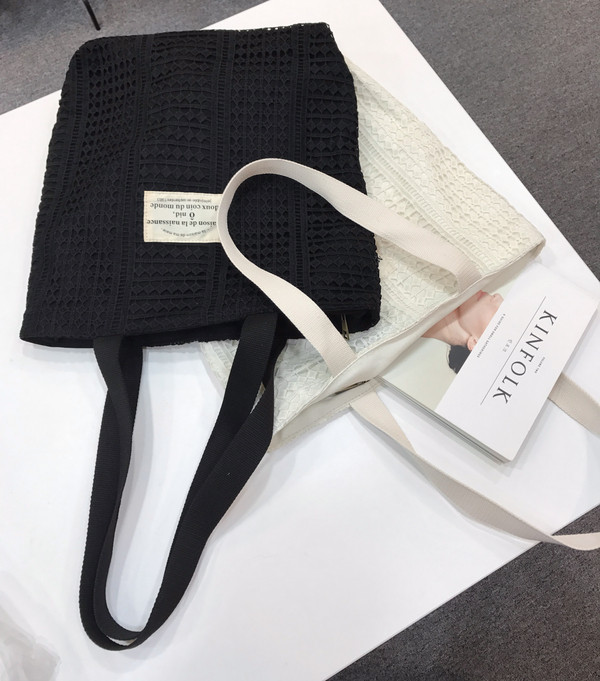 Double Lace Eco Bag 2color Daily Bag Casual Bag Pu