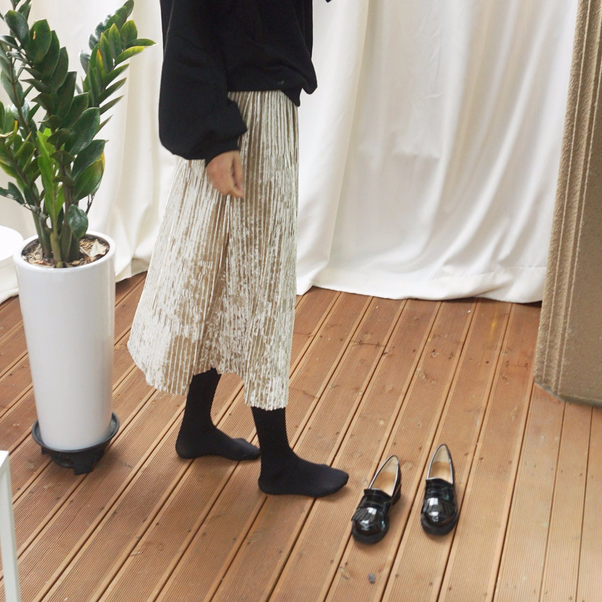 Dancing Gold Velvet Pearl Pleated Pleated Bending 