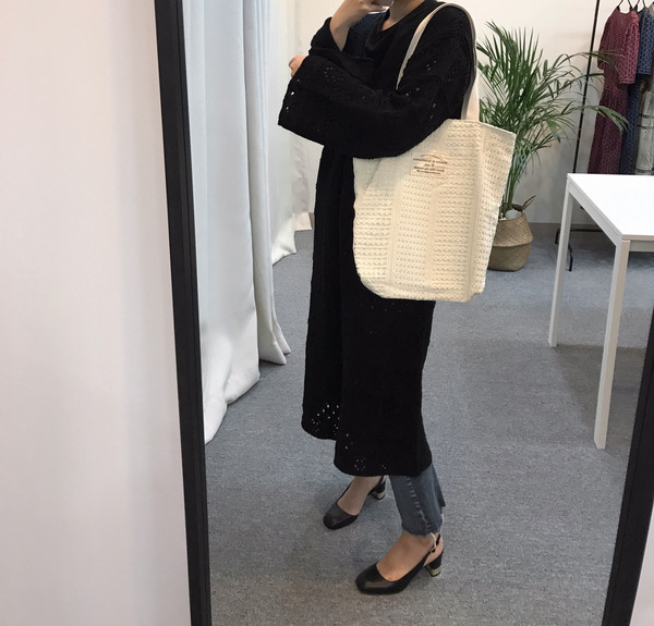 Double Lace Eco Bag 2color Daily Bag Casual Bag Pu