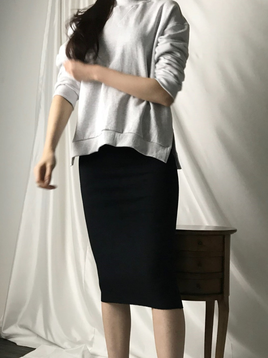 Goliath slim long skirt sofbending autumn H line k