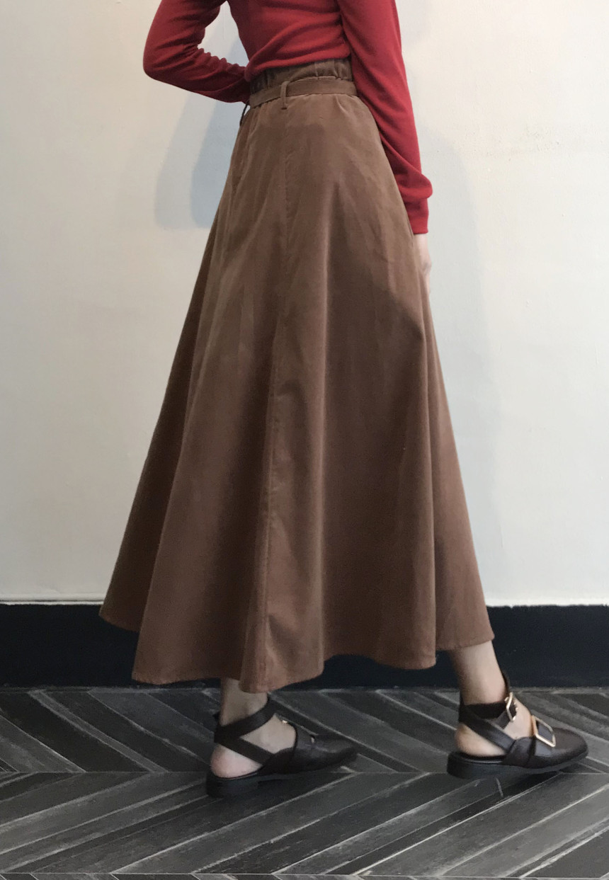 Long skirt 2color skirt autumn