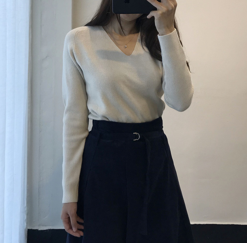 Long skirt 2color skirt autumn