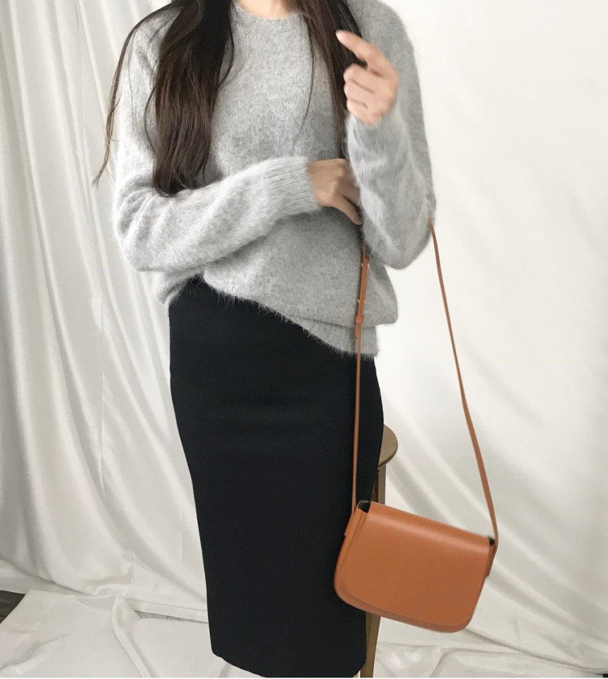 Goliath slim long skirt sofbending autumn H line k