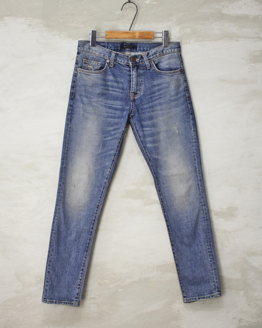 Korea Jeans Pants Yellow Slim Jeans Fit Jeans Men&