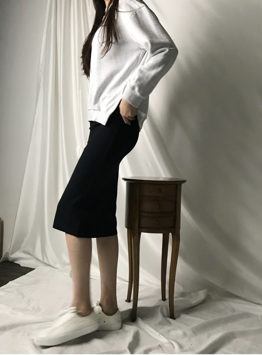 Goliath slim long skirt sofbending autumn H line k