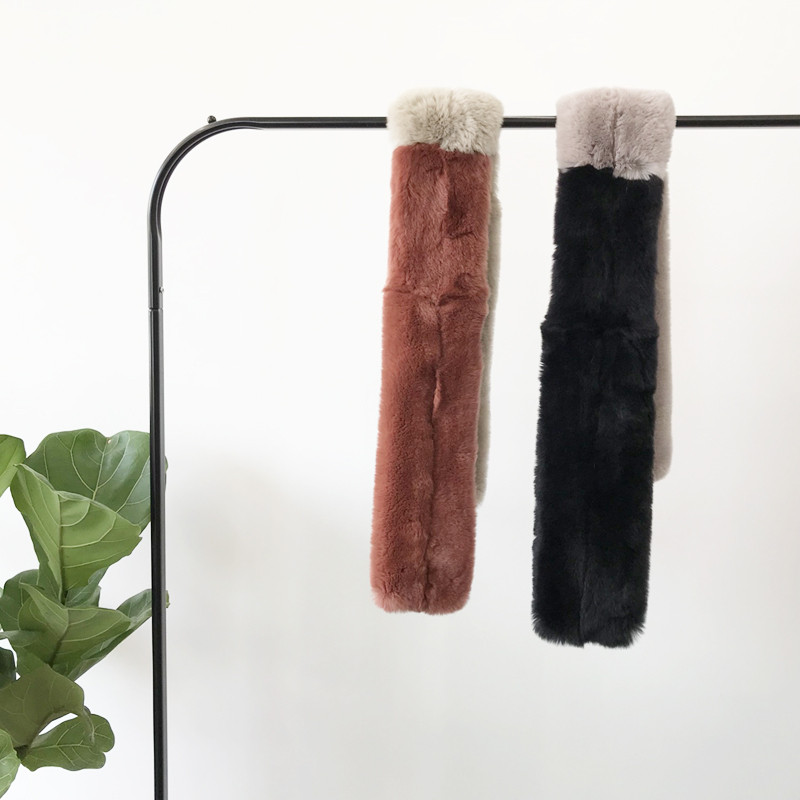 Real Rex Two-tone muffler C170105016-32 Women's