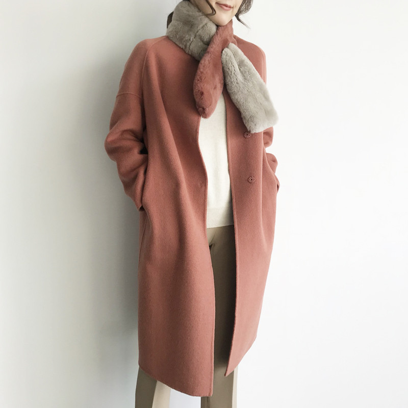 Real Rex Two-tone muffler C170105016-32 Women's