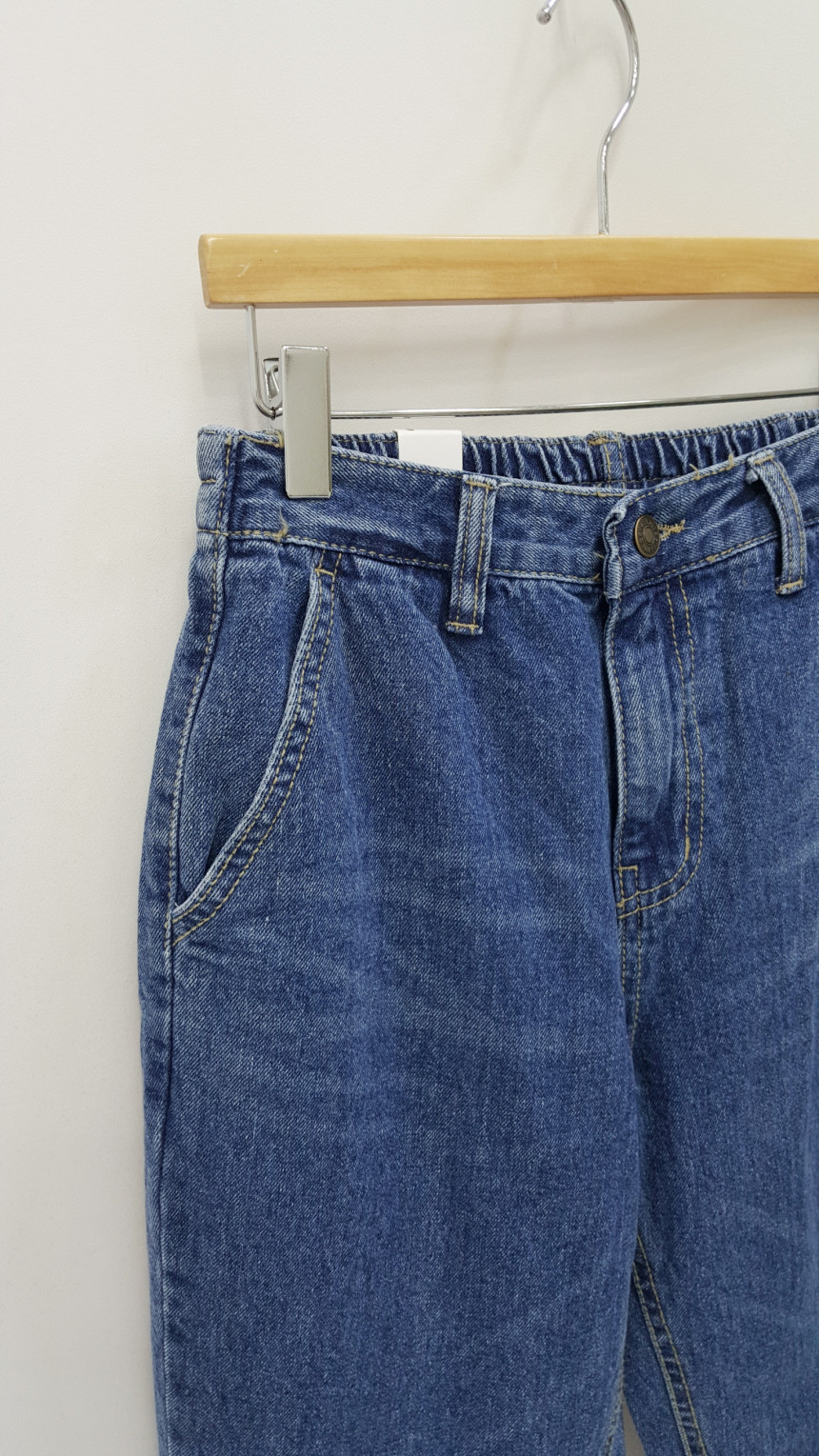 Korea Jeans Pants Rear Banding Exhaust Jeans Autum