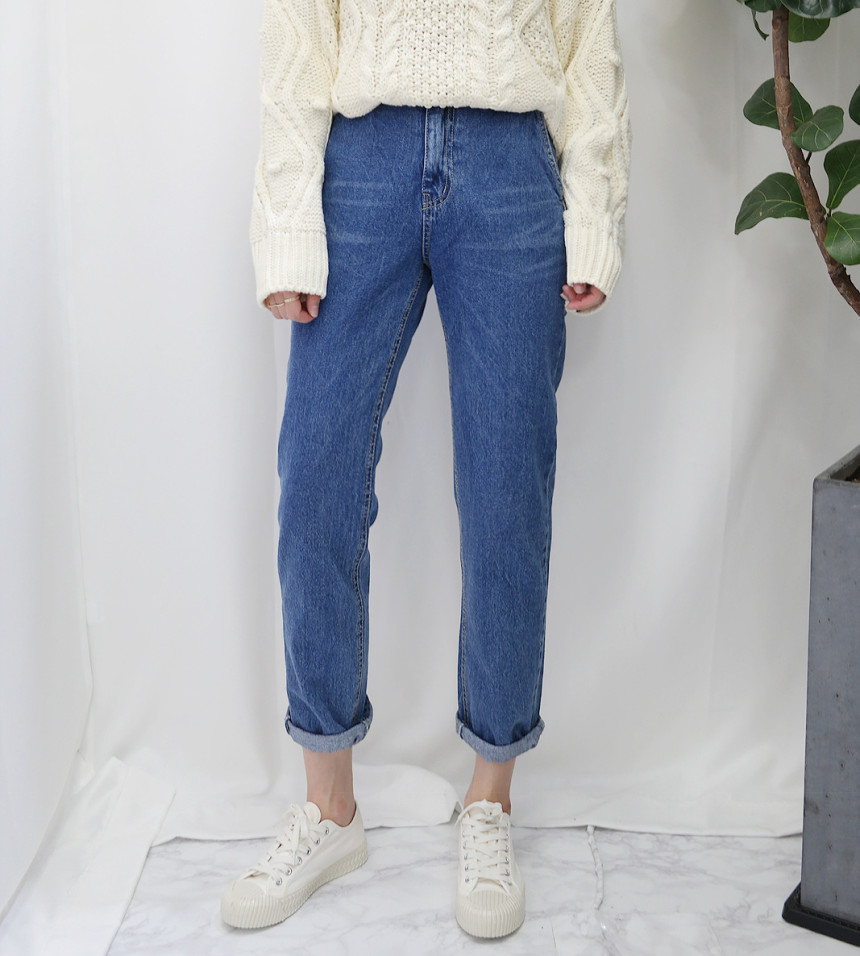 Korea Jeans Pants Rear Banding Exhaust Jeans Autum