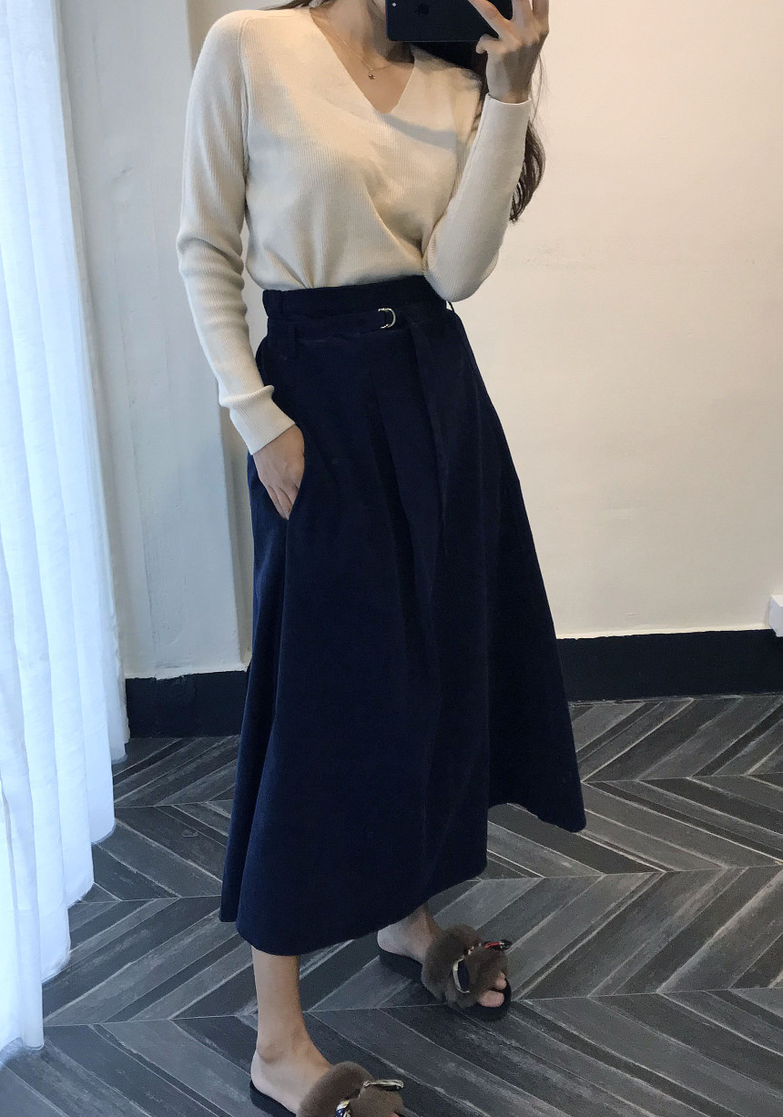 Long skirt 2color skirt autumn