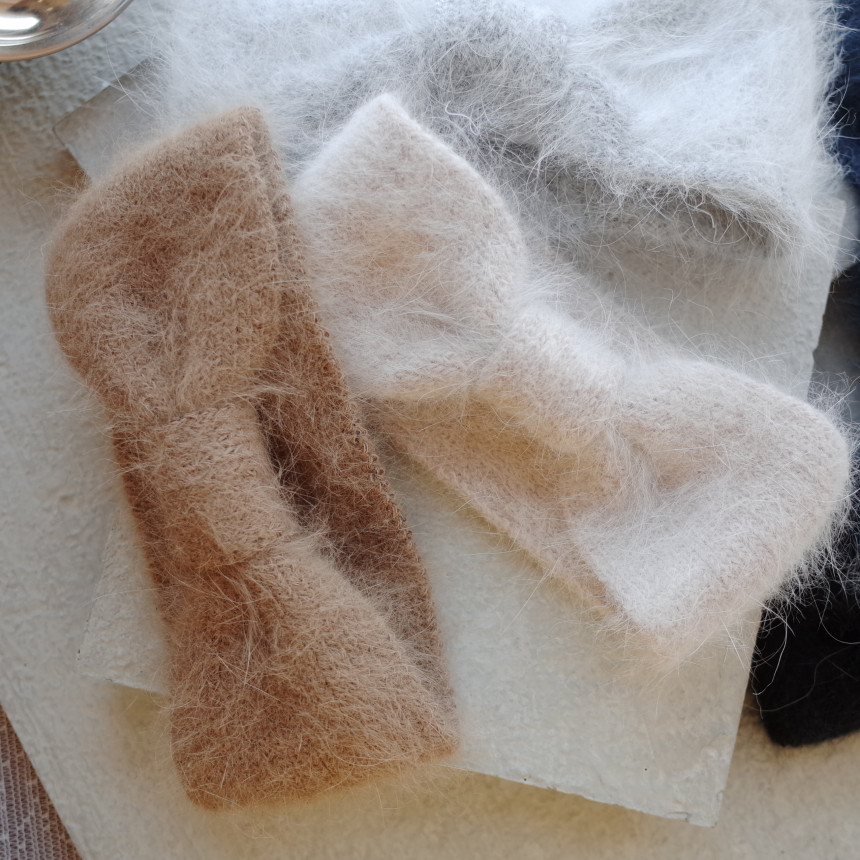 Hair Accessories Angora Knit Bee Song Song Hair Tu