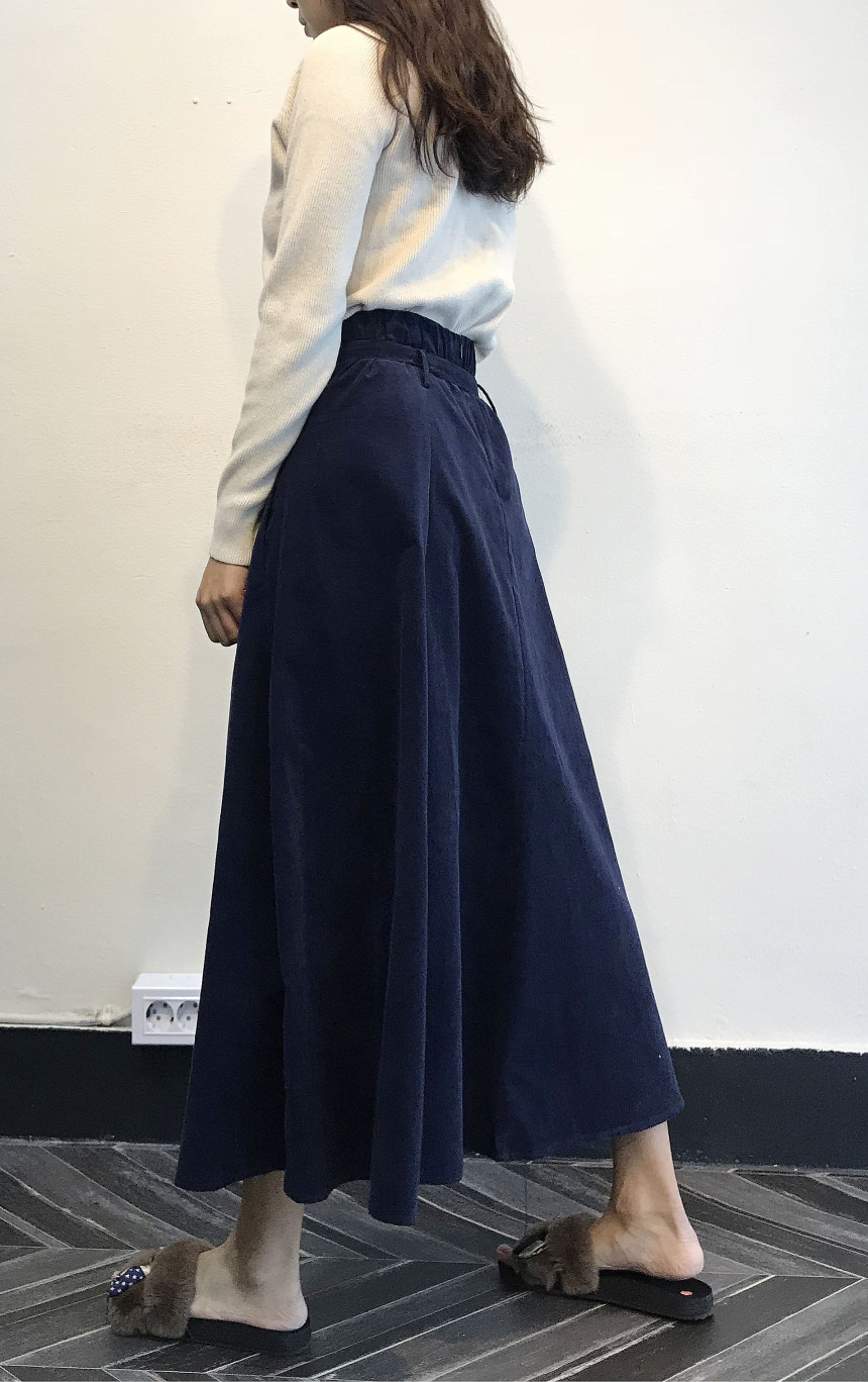 Long skirt 2color skirt autumn