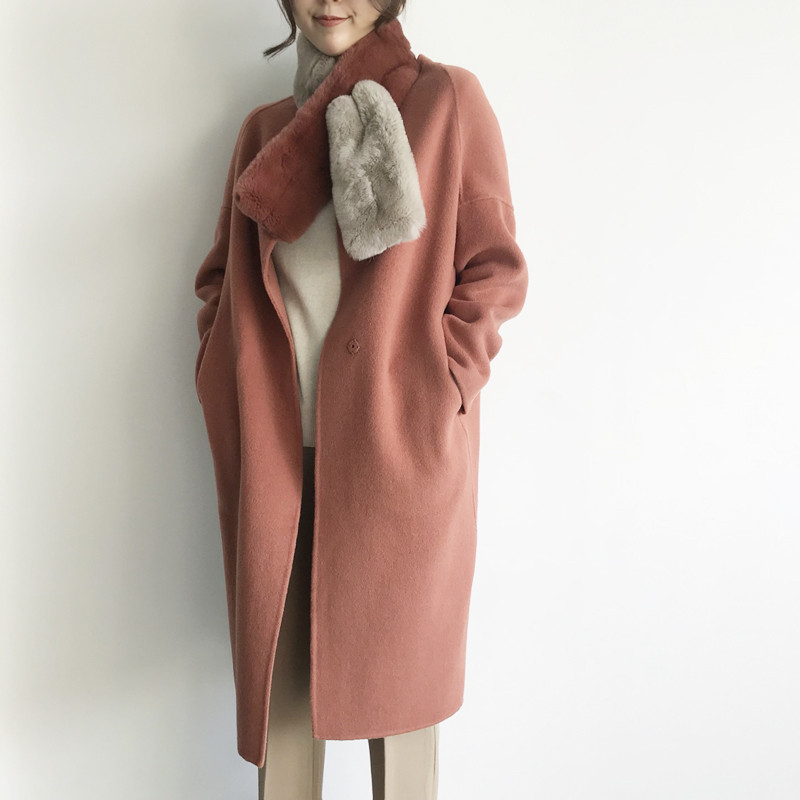 Real Rex Two-tone muffler C170105016-32 Women's