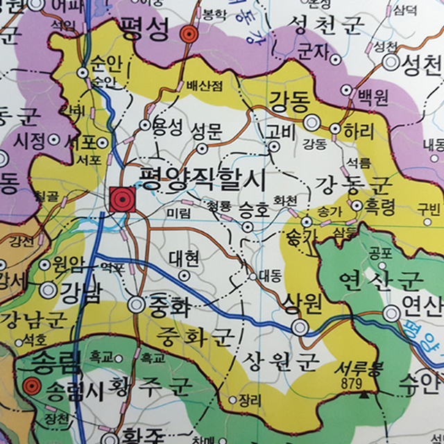 우리나라지도 75X110CM 대한민국 북한 전도 보기 - 상세 이미지 3