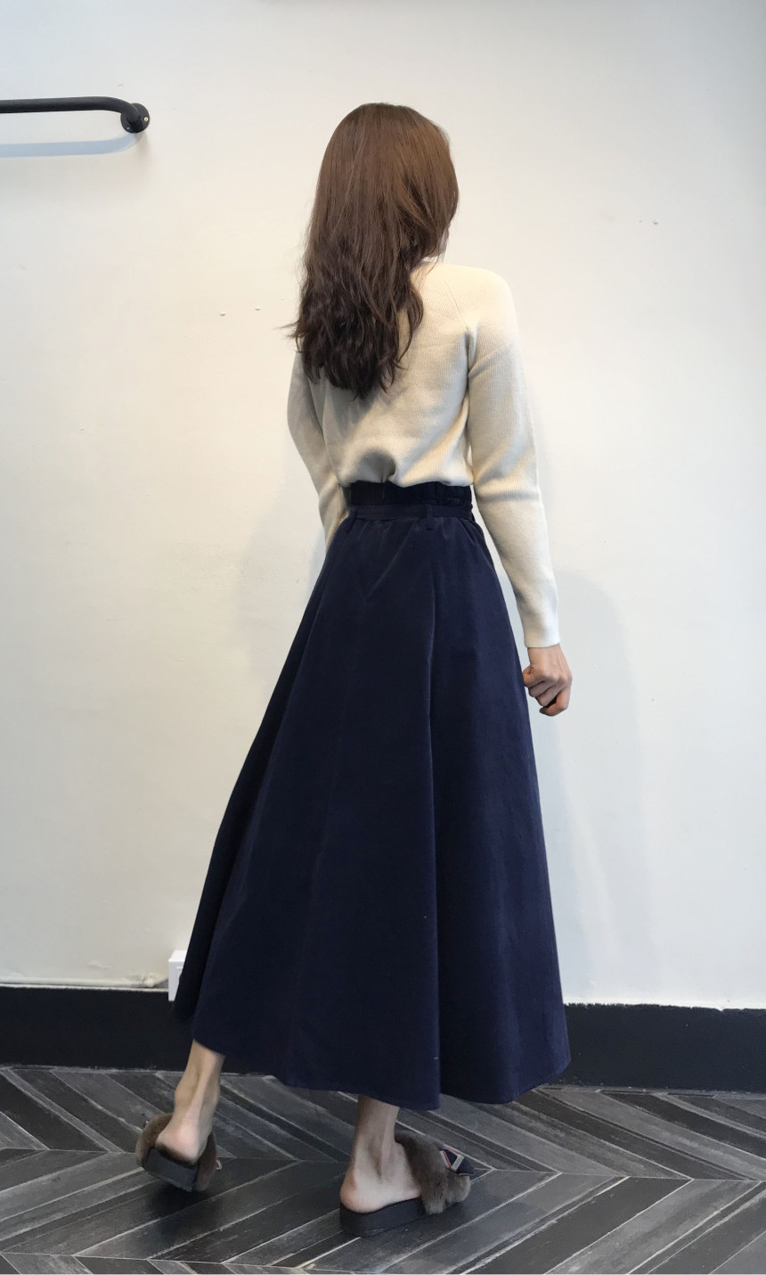 Long skirt 2color skirt autumn