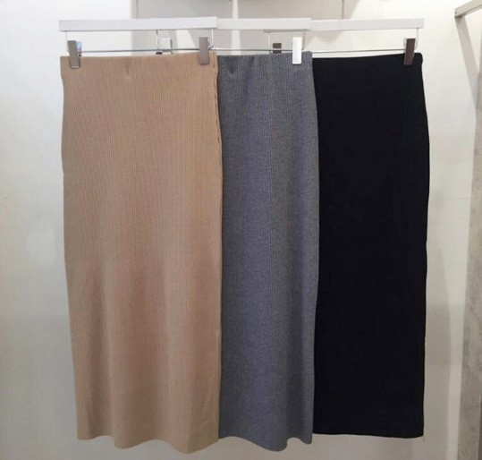 Goliath slim long skirt sofbending autumn H line k