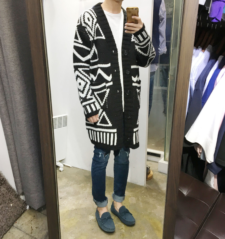 Korea Jeans Pants Span Damage Modem Crop Jeans Man