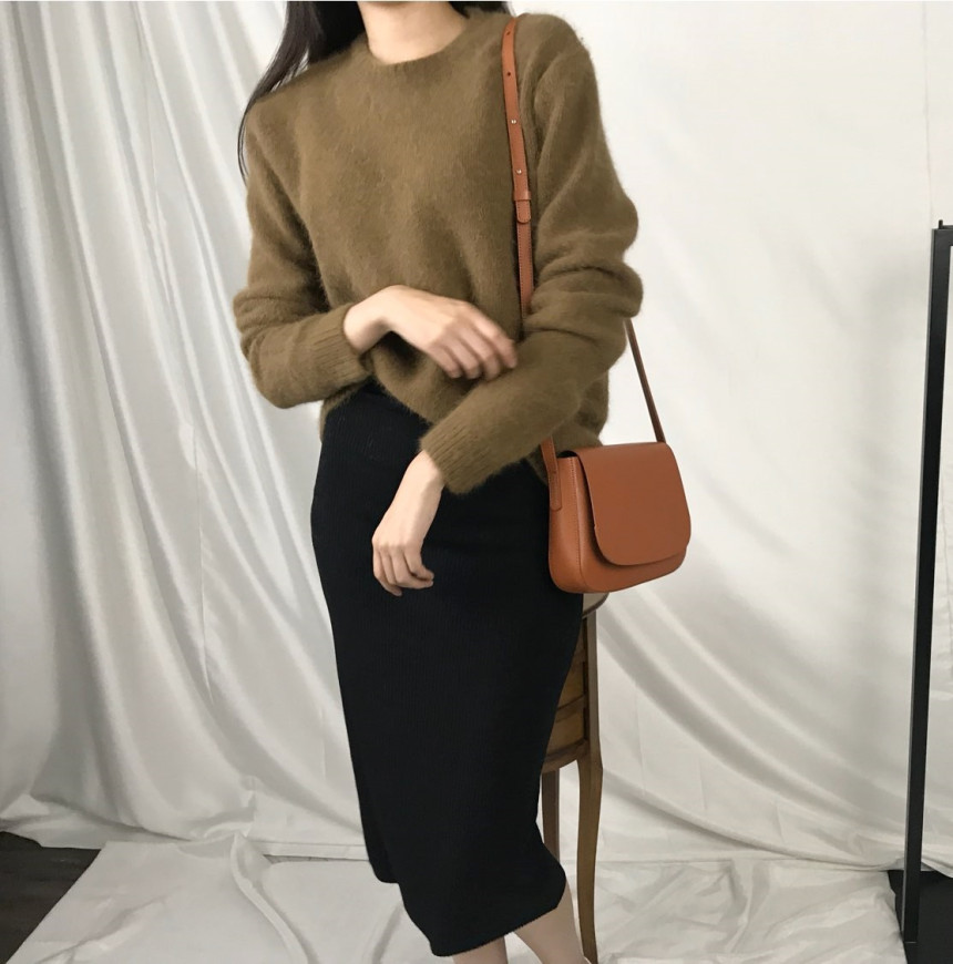 Goliath slim long skirt sofbending autumn H line k