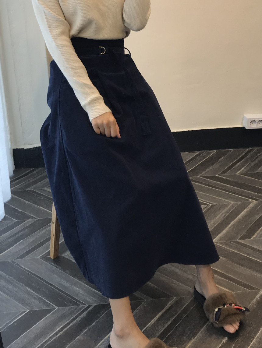 Long skirt 2color skirt autumn