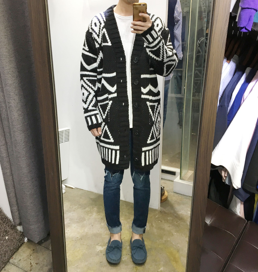 Korea Jeans Pants Span Damage Modem Crop Jeans Man