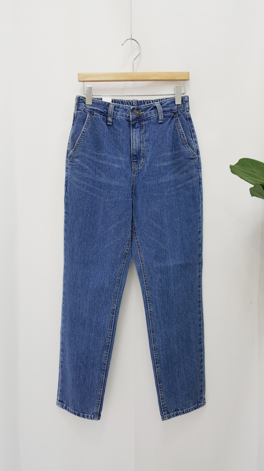 Korea Jeans Pants Rear Banding Exhaust Jeans Autum