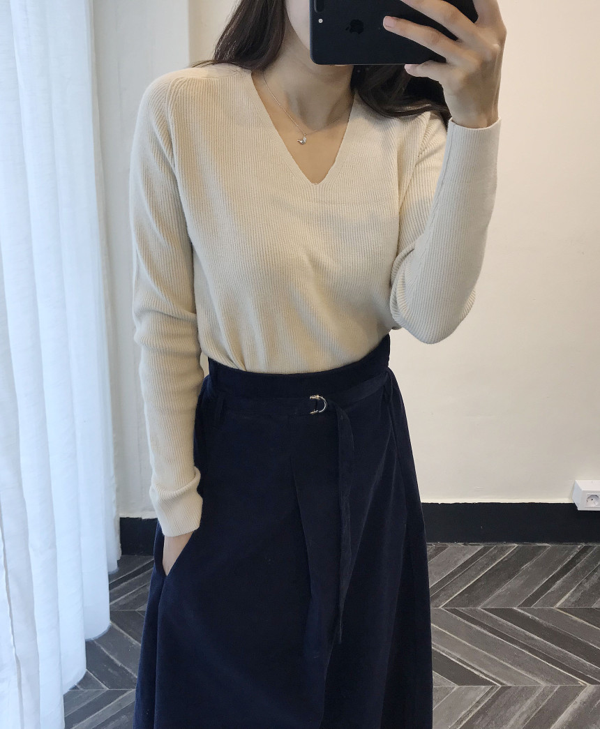 Long skirt 2color skirt autumn