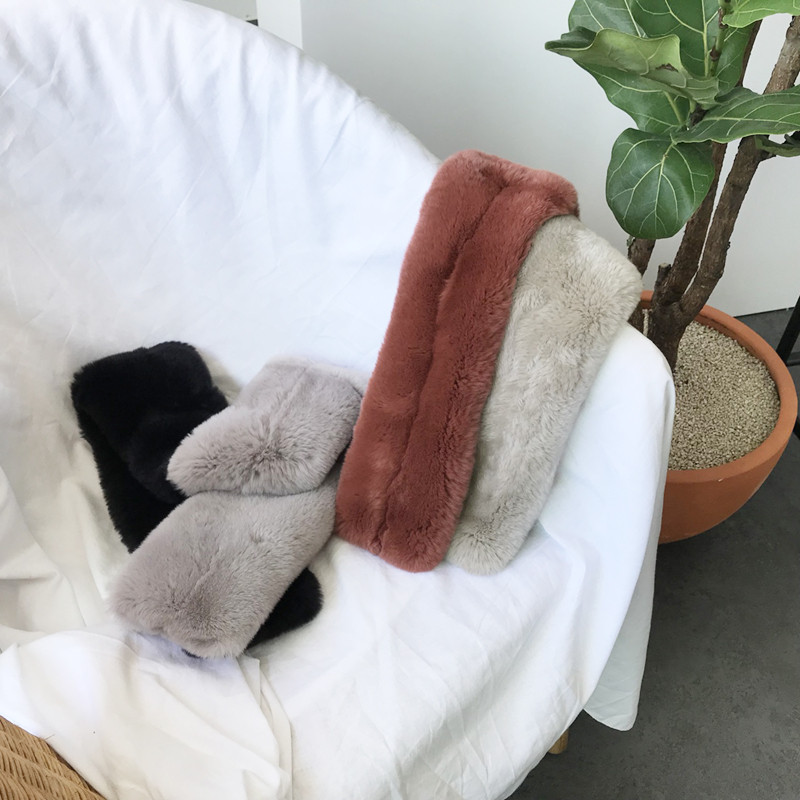 Real Rex Two-tone muffler C170105016-32 Women's